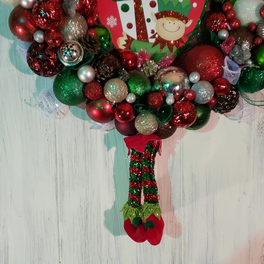 ELF Bauble Christmas Wreath